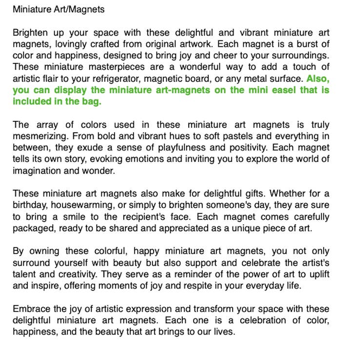 Sublime Paintings by Gina N.J. - Venta al por mayor Pintura/dibujo - «Puesta de sol con amor» - Arte en miniatura/imán3