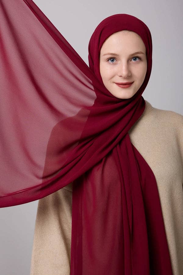 Akoya Hijabs - Vendita all'ingrosso Hijab - Donna - Hijab Istantaneo 2 in 1 in Chiffon con Copertura Completa8