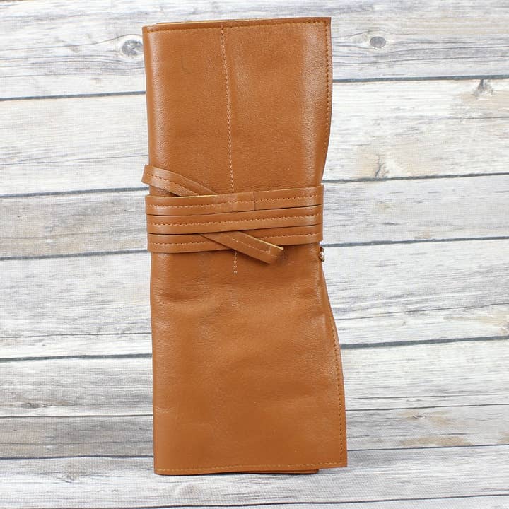 Leather Impressions Inc - Wholesale Cord Holder - Leather Roll up Cord Keeper Wrap Around Tech Case24