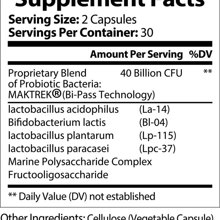Nutra Moment - Wholesale Oral Supplement/Vitamin - Probiotic 40 Billion CFU Oral Supplement/Vitamin3