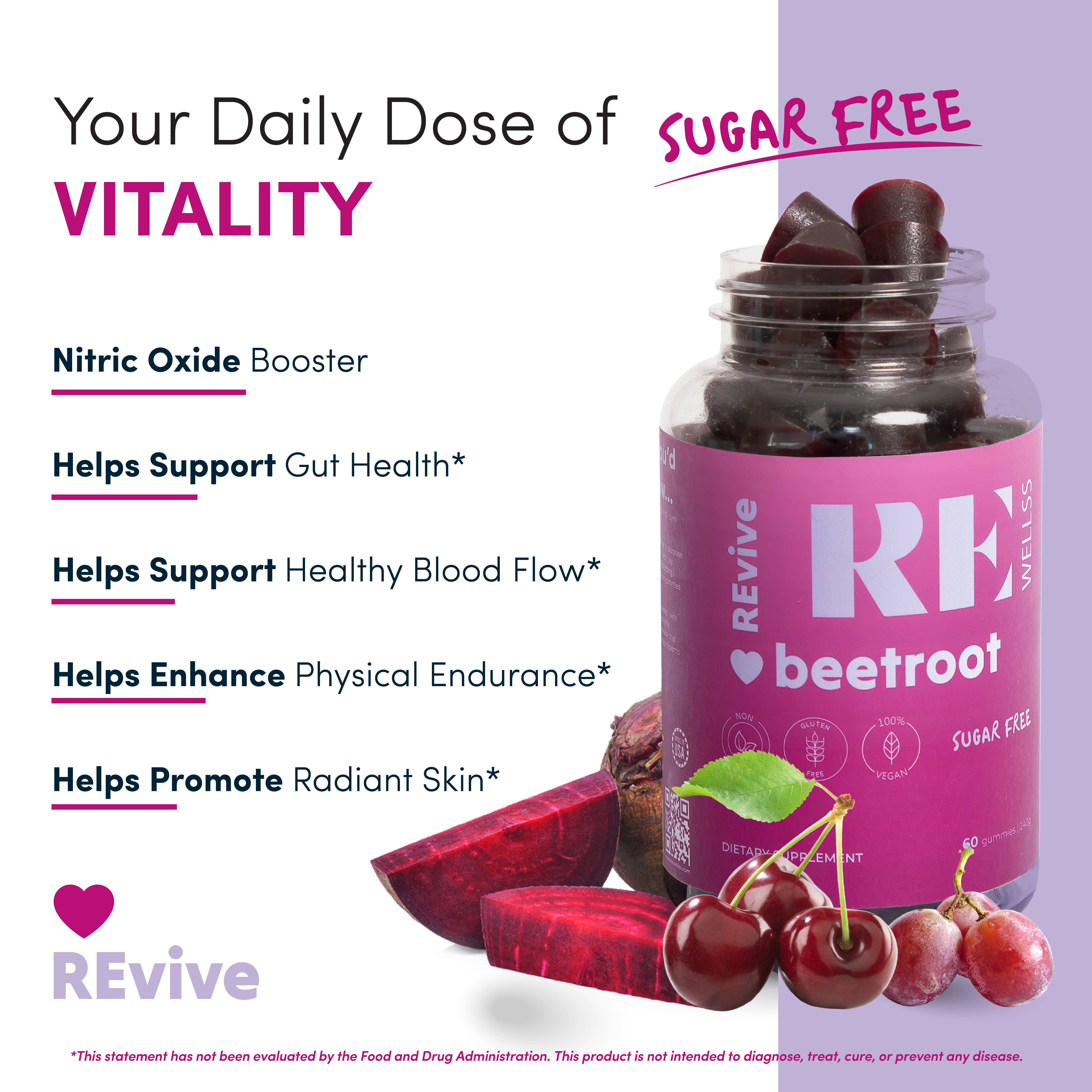 REWELLSS - Vente Supplément oral/vitamine - Précommandez REWELLSS Betterave Root Gummies I Suppléments végétaliens sans sucre et sans OGM | Soutien à la santé cardiaque et à la tension artérielle fabriqués aux États-Unis3