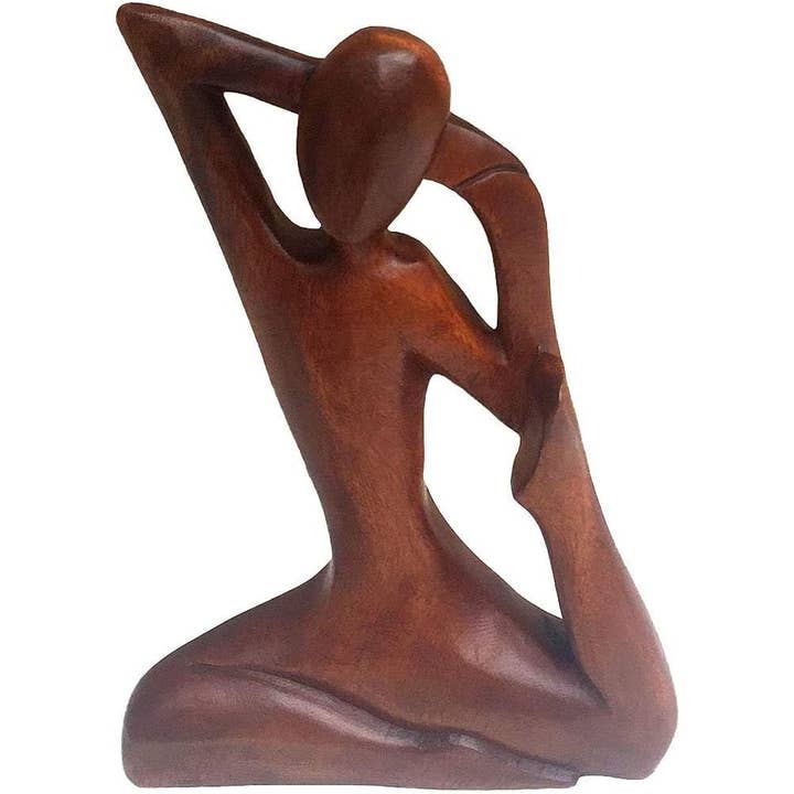 Wood Thinker Thinking Man Statue Modern Abstract Home Decor for wholesale by OMA - Eclectic Home