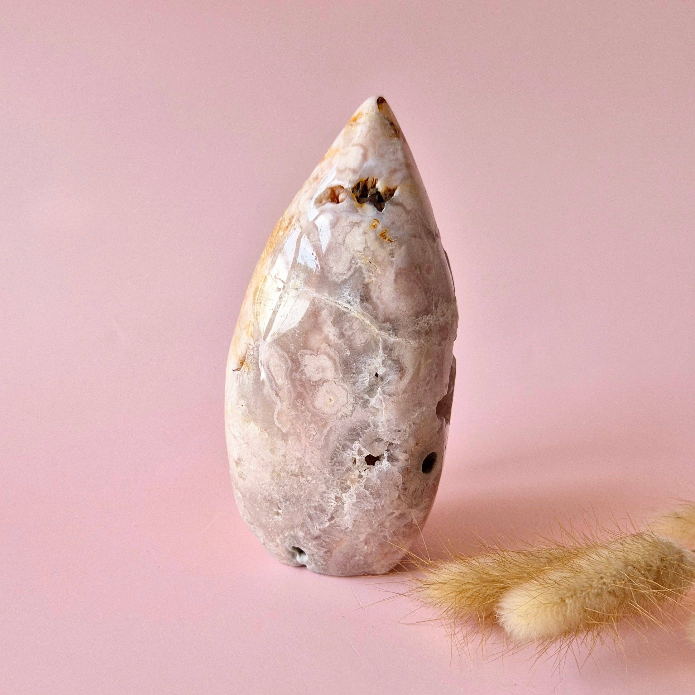 Moonlight Gemstones - Wholesale Spiritual Stone/Crystal - Druzy Pink Amethyst Freeforms & Flames – Magical Soft Energy5