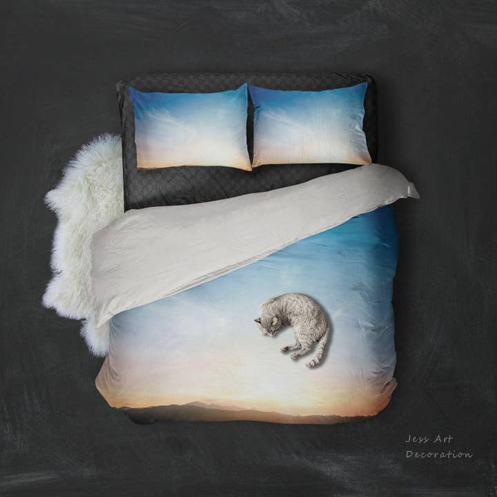 3D Zonsopgang Lucht Dekbedovertrek Set Beddengoed Set Kussenslopen 98 voor wholesale door Jess Art Decoration