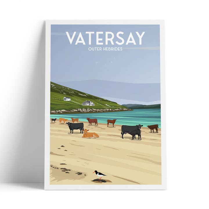 Vatersay – Outer Hebrides Travel Poster for wholesale by Printagonist