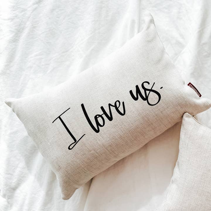 I Love Us Valentine's Day Pillow for wholesale by 521handmade