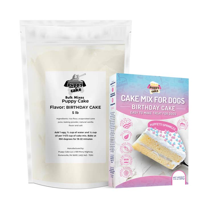 Puppy Cake LLC - Wholesale Pet Treats - Dog - Bulk Puppy Cake - Dog Birthday Cake Mix - 5 lb. Bag