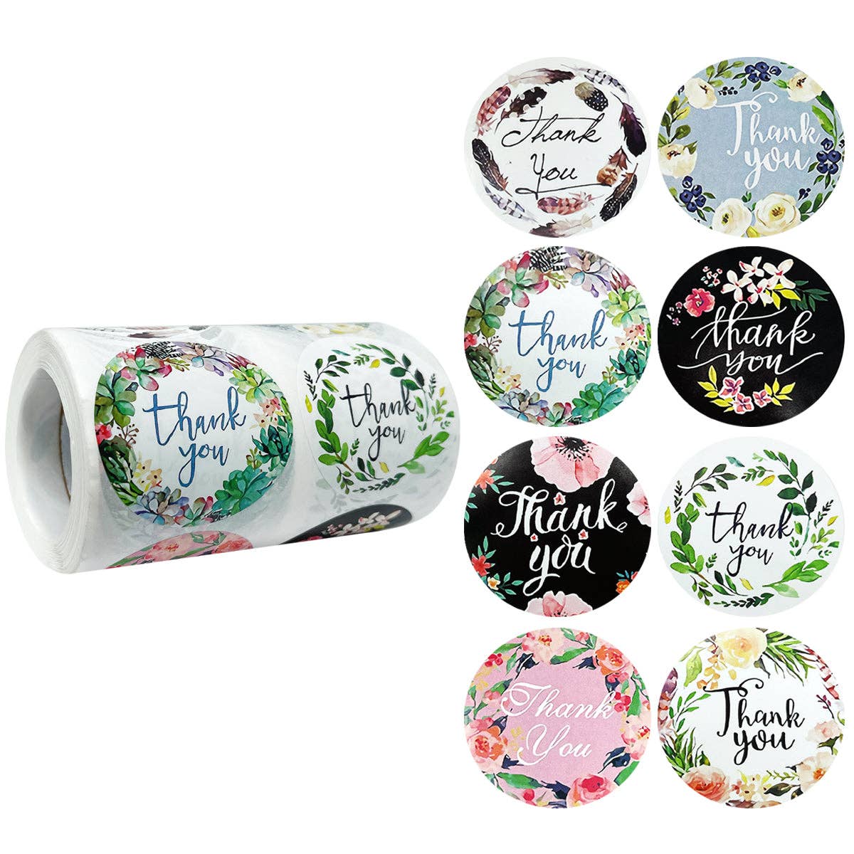 Wrapables.com - Wholesale Sticker - Wrapables 1.5" / 2" Thank You Stickers Roll16