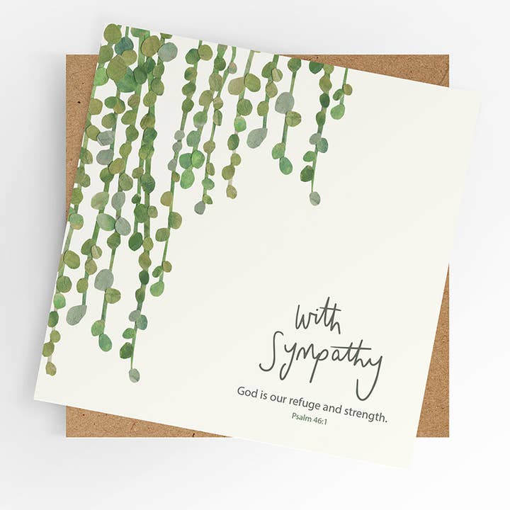 Scripture verse Sympathy Card, string of pearls for wholesale by Under the Willow Tree