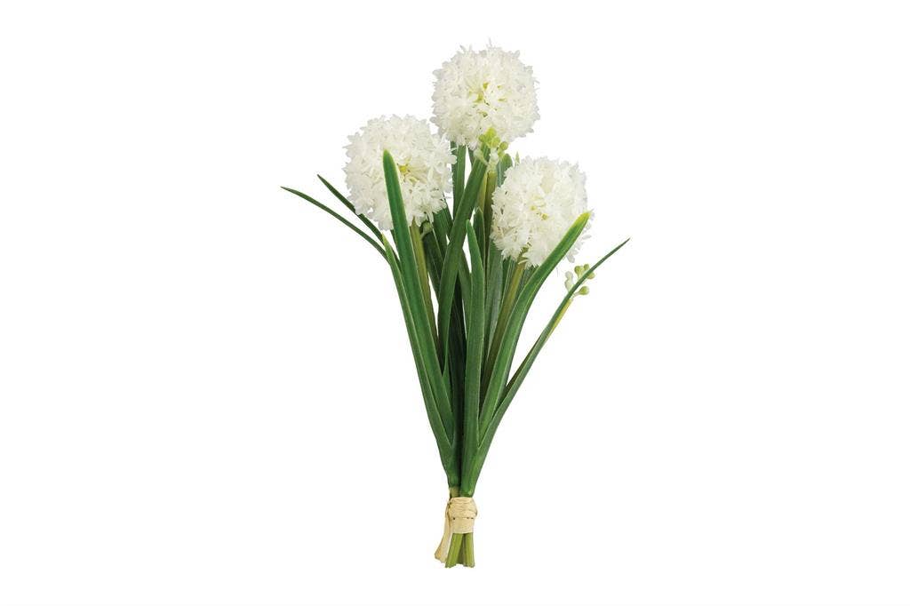 Select Artificials, Inc. - Wholesale Artificial Flowers - Wild Allium Bundle 11.02" White