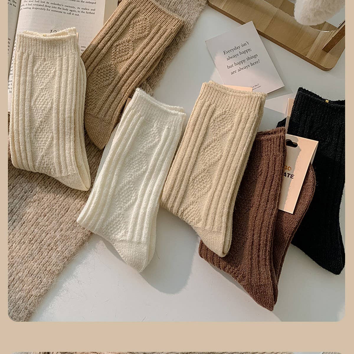 ACCITY - Wholesale Socks - Women's - WOMEN'S WOOL SOCKS WARM WOMEN'S MID-CALF SOCKS_CWMS112312