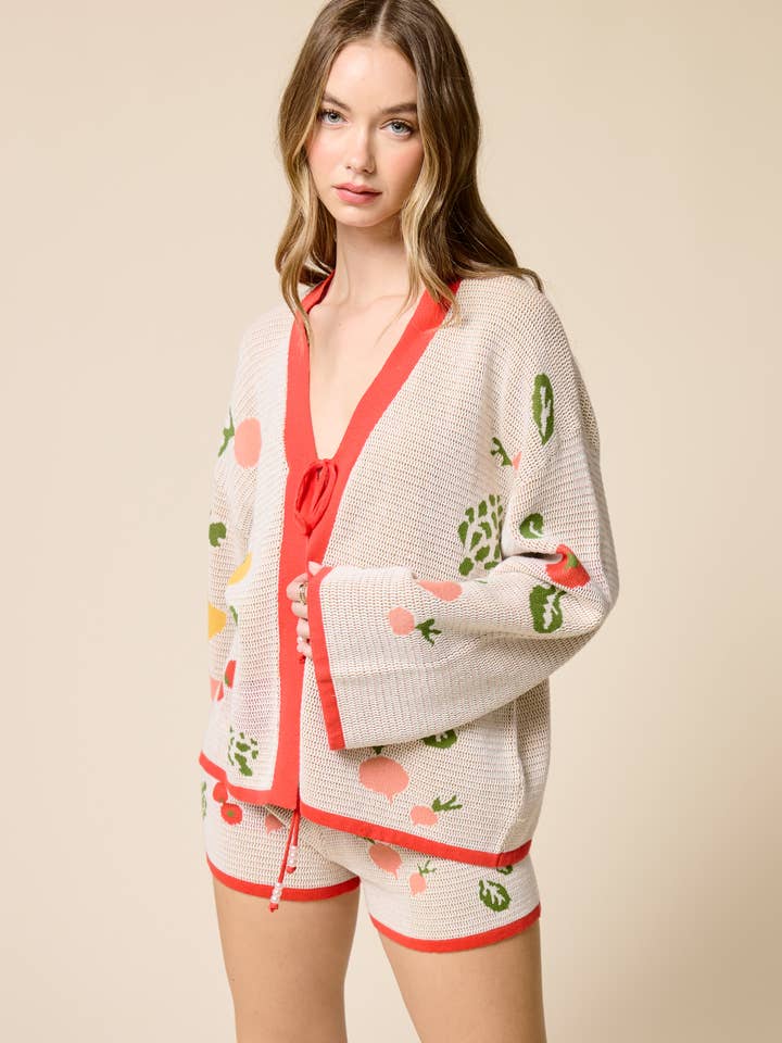 Short en tricot Orchard Breeze pour la vente par FLAT WHITE