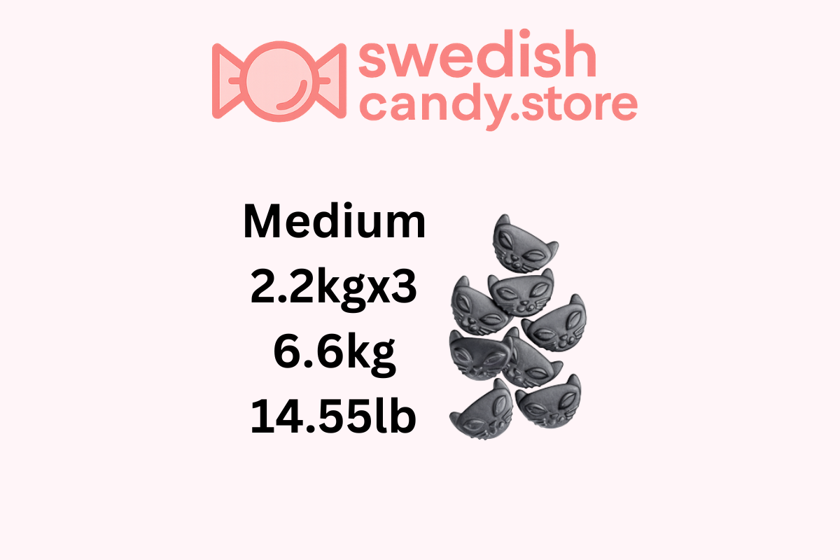 Swedish Candy.Store - Swedish Candy - Wholesale Gummy - Swedish Candy - Salty Licorice Cats 2.2kg/4.85lb1