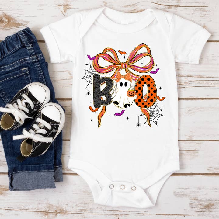 Boo Baby Halloween Onesie for wholesale by Mama and Littles Apparel