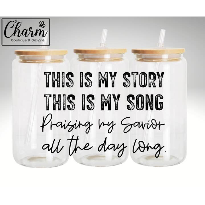 Verre This Is My Story This Is My Song pour la vente par Charm Boutique & Designs