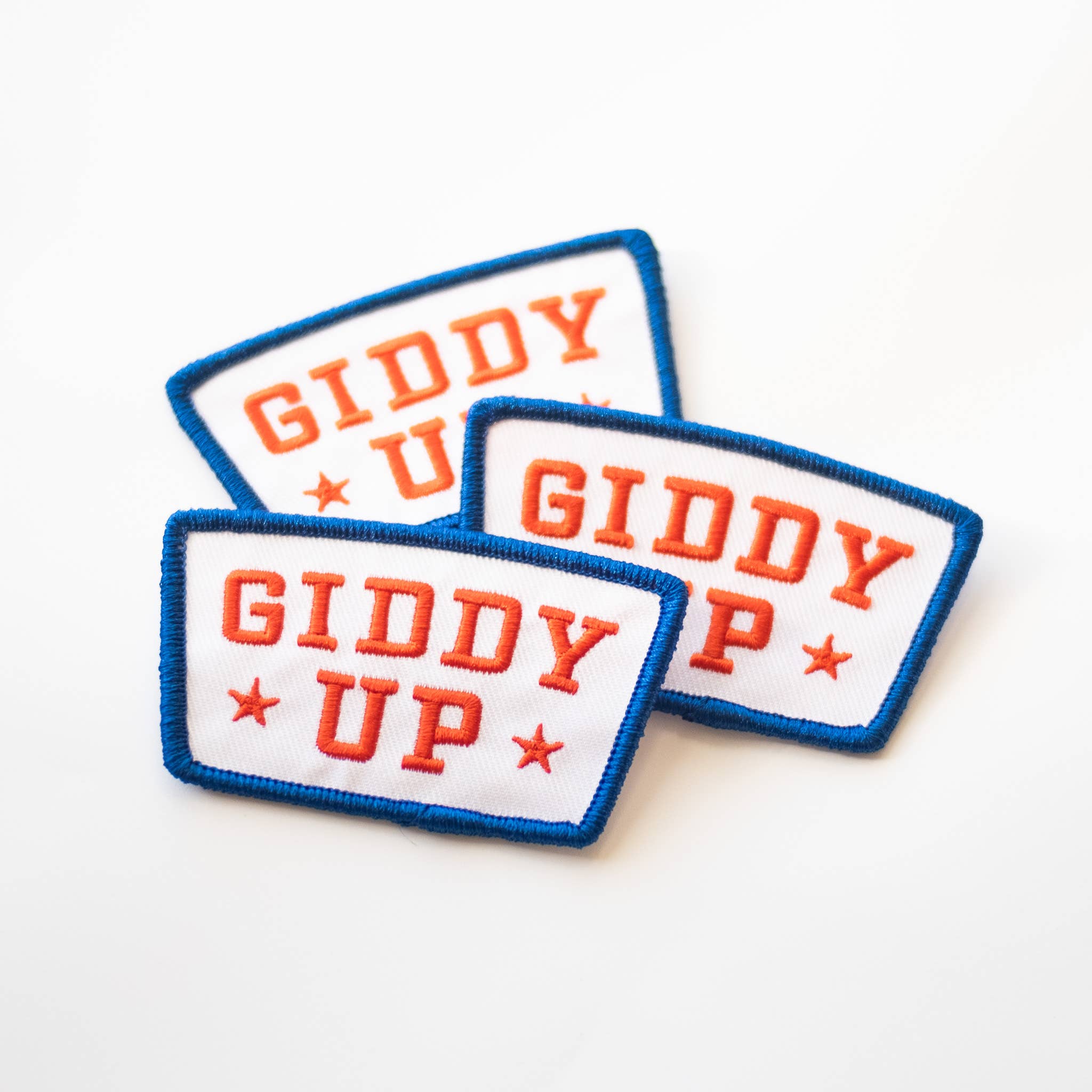 Union Made - Wholesale Patch - Giddy Up Embroidered Iron on Patch - Red, White and Blue4