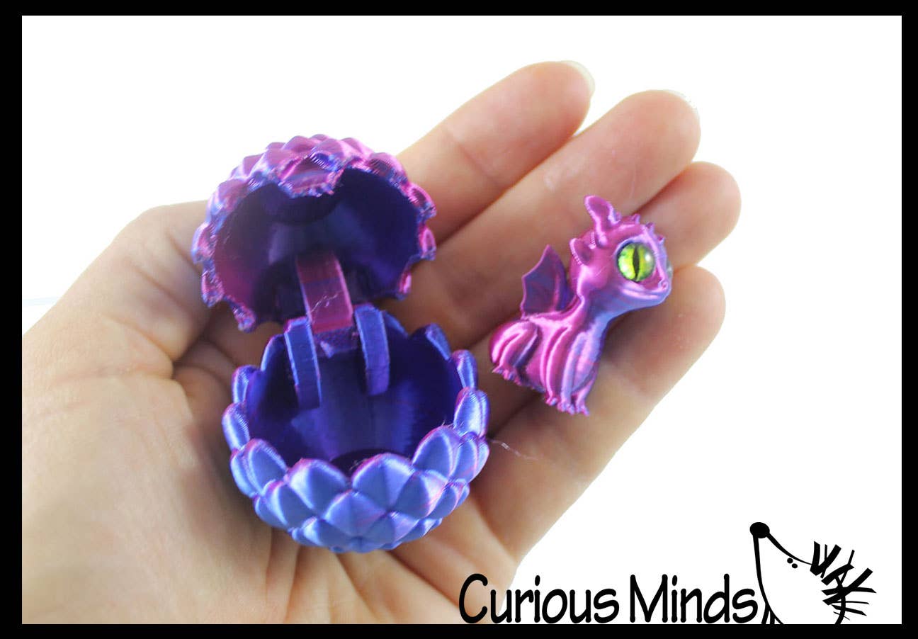 Curious Minds Toys - Wholesale Fidget Toy - Kids - 1 3D Printed Baby Dragon in Egg Fidget Toy - Unique Sensory 11