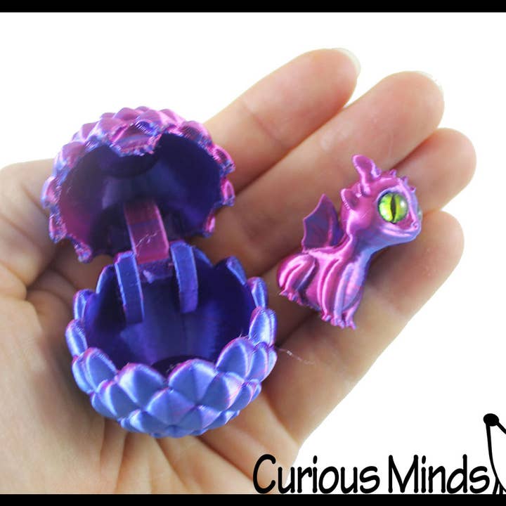Curious Minds Toys - Wholesale Fidget Toy - Kids - 1 3D Printed Baby Dragon in Egg Fidget Toy - Unique Sensory 11