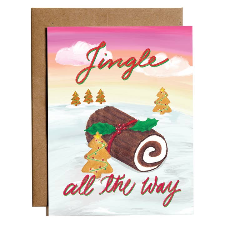 Holidays card | Yule Log Cake for wholesale by everybuddy