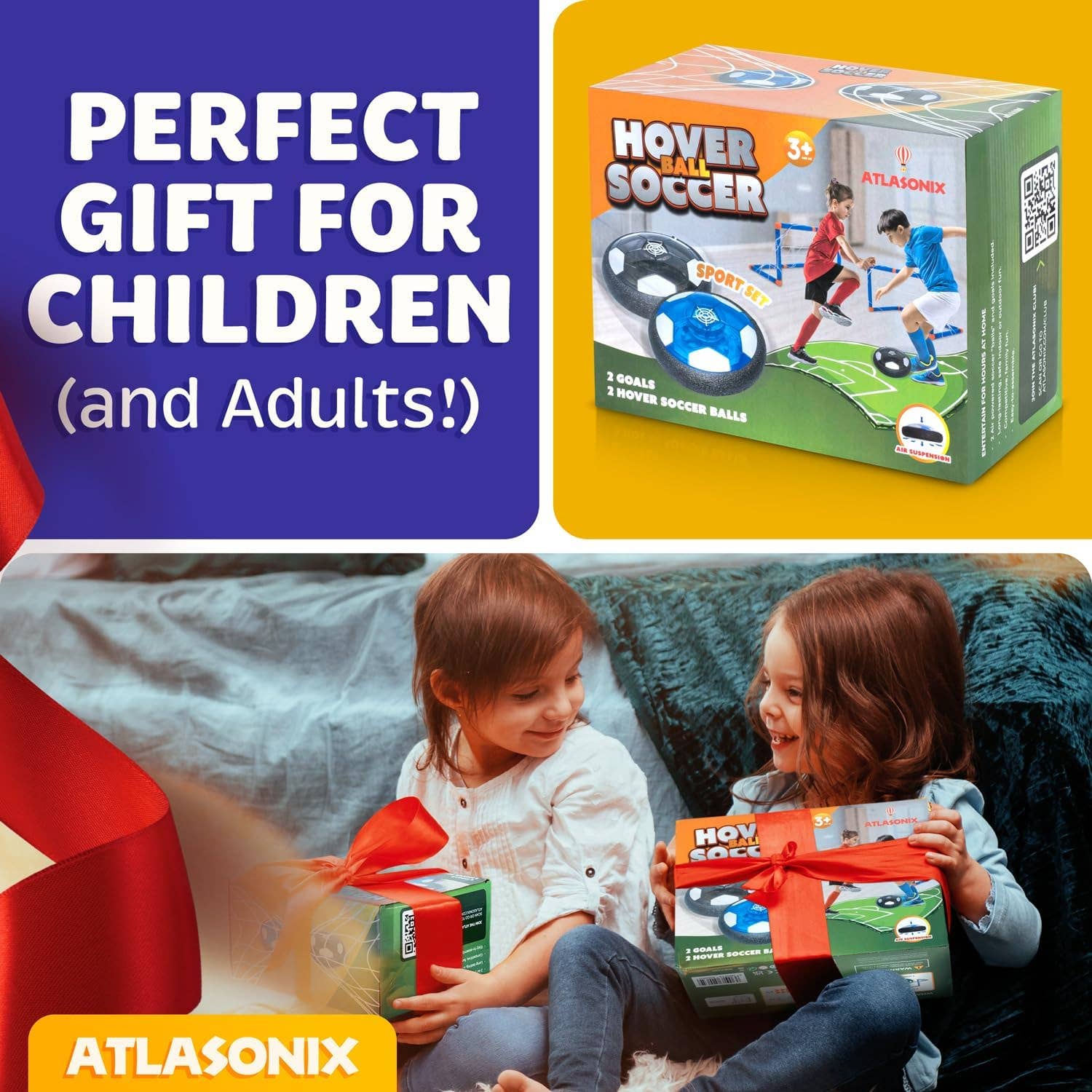 Atlasonix - Wholesale Sporting Game - Kids & Baby - Hover Soccer Ball (2 Floating Disk + 2 Goals) 4