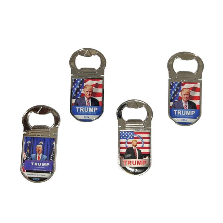 Trump Fridge Magnet Bottle Opener 12 CT for wholesale by K & S WHOLESALE INC
