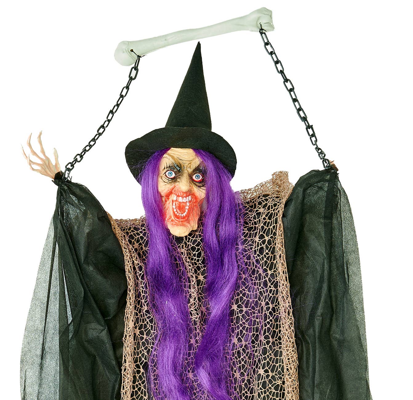 WORTH IMPORTS - Wholesale Outdoor Ornament/Decor - 67" Hanging Light Up Halloween Witch1