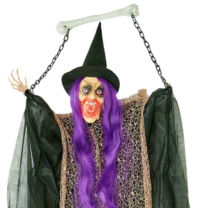 WORTH IMPORTS - Wholesale Outdoor Ornament/Decor - 67" Hanging Light Up Halloween Witch1