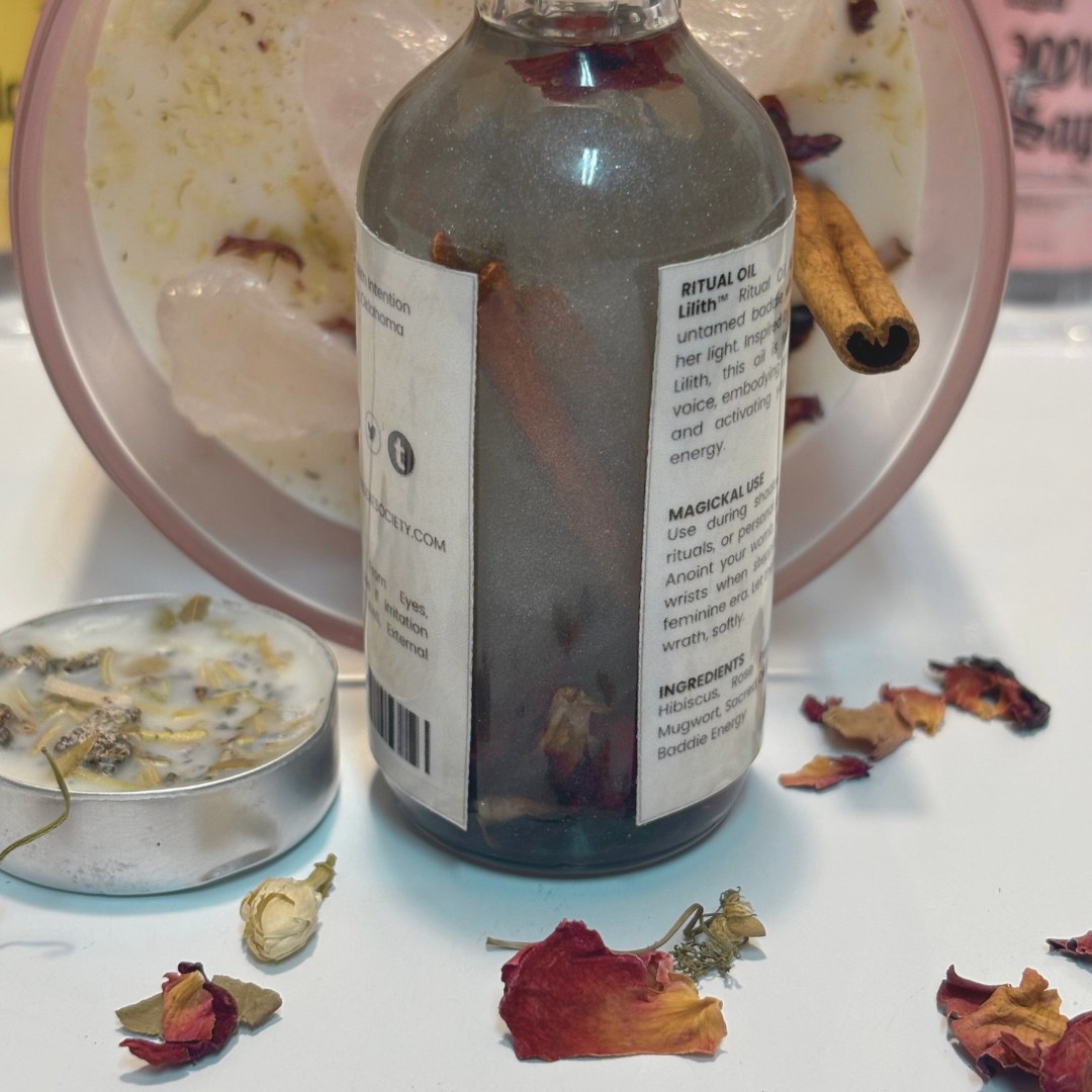 Sacred Baddie Society - Vendita all'ingrosso Olio bagno/corpo - Lilith™ | Olio Rituale Femminile Oscuro1