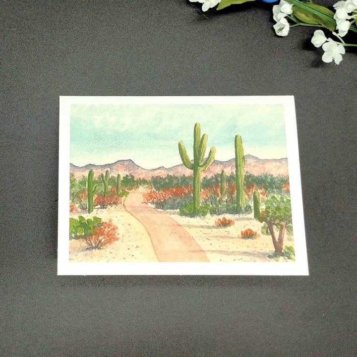 Kathryn Paul Fine Art - Wholesale Stationery/Notecard Set - Desert Watercolor Notecards: Southwest Art Blank Set4