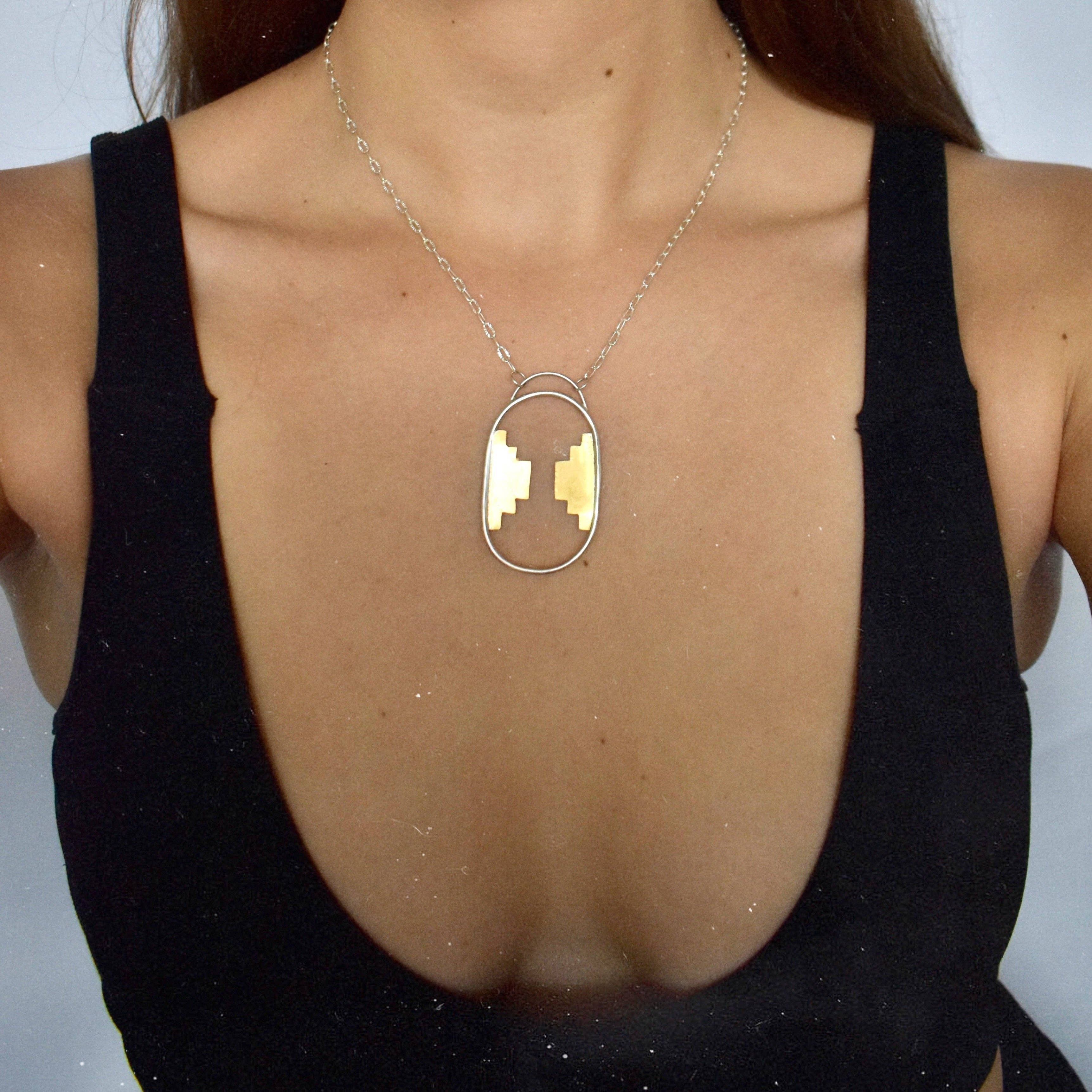 Laura Mar Jewelry - Wholesale Pendant/Charm Necklace - altar necklace - new mexico pendant in silver, gold & brass1
