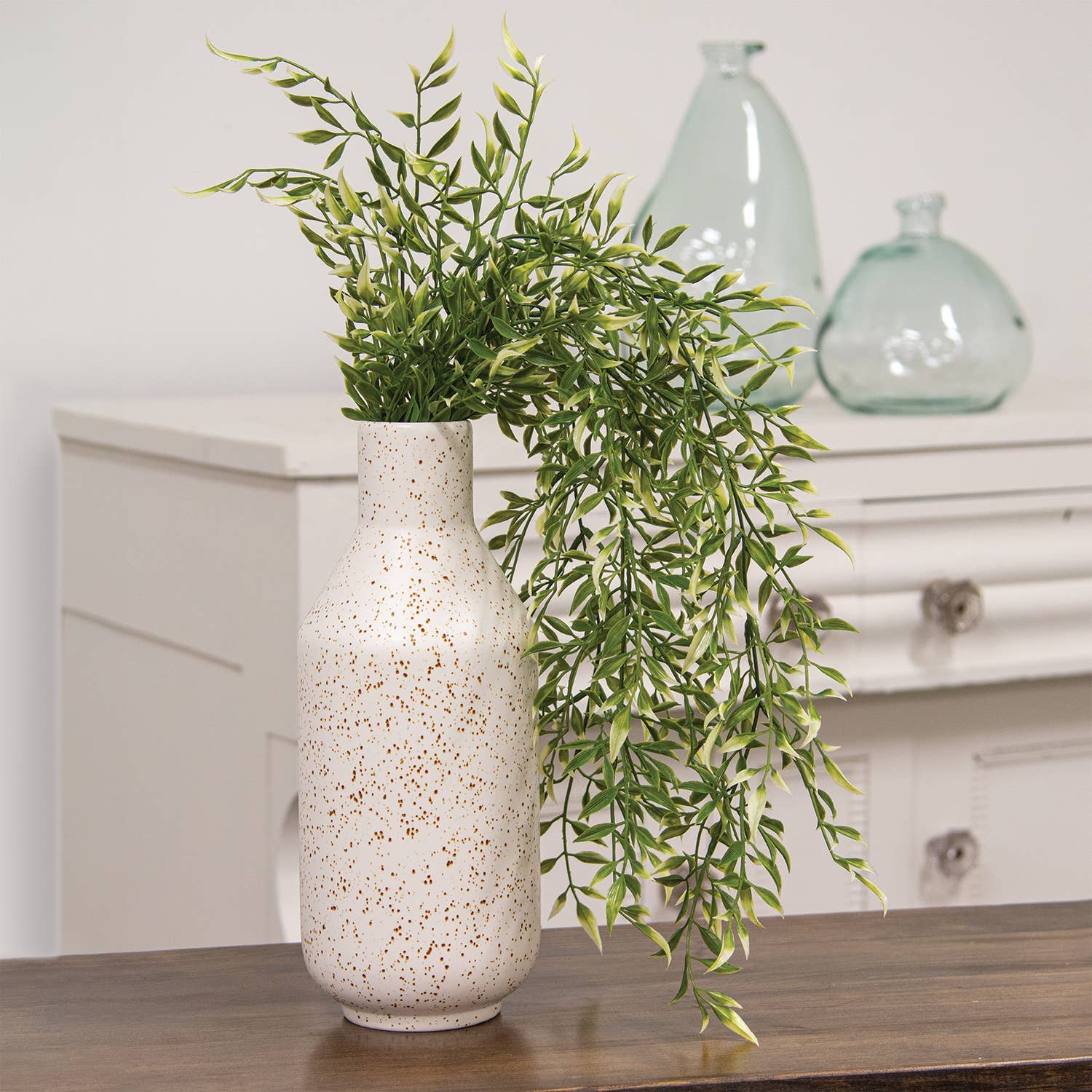 CWI Gifts - Wholesale Artificial Plant - Cream Tipped Smilax Hanging Bush - 33"1