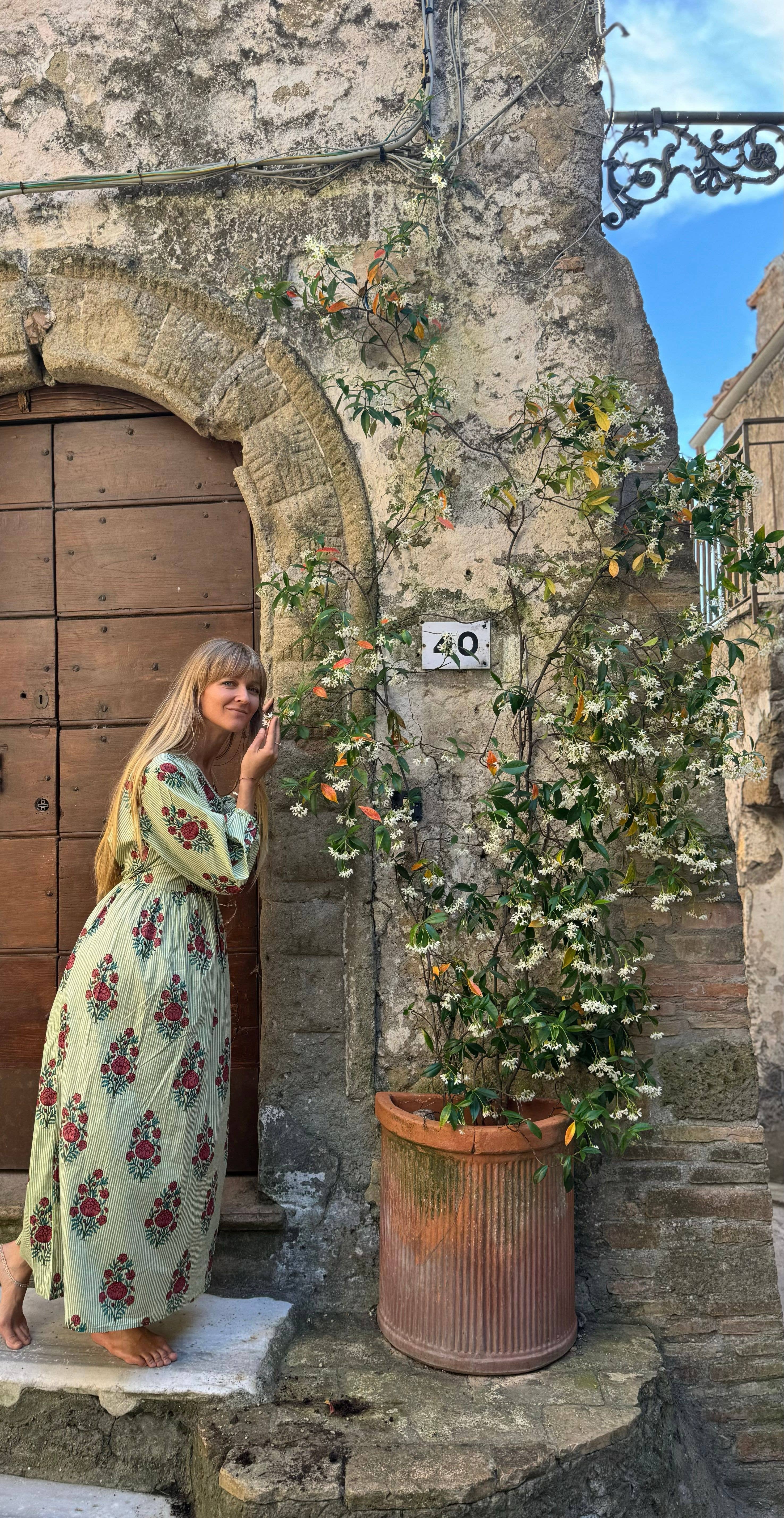 Devi Shop - Wholesale Dress - Women's - Cotton Venus Midi Dress ~ Stripes & Floral5