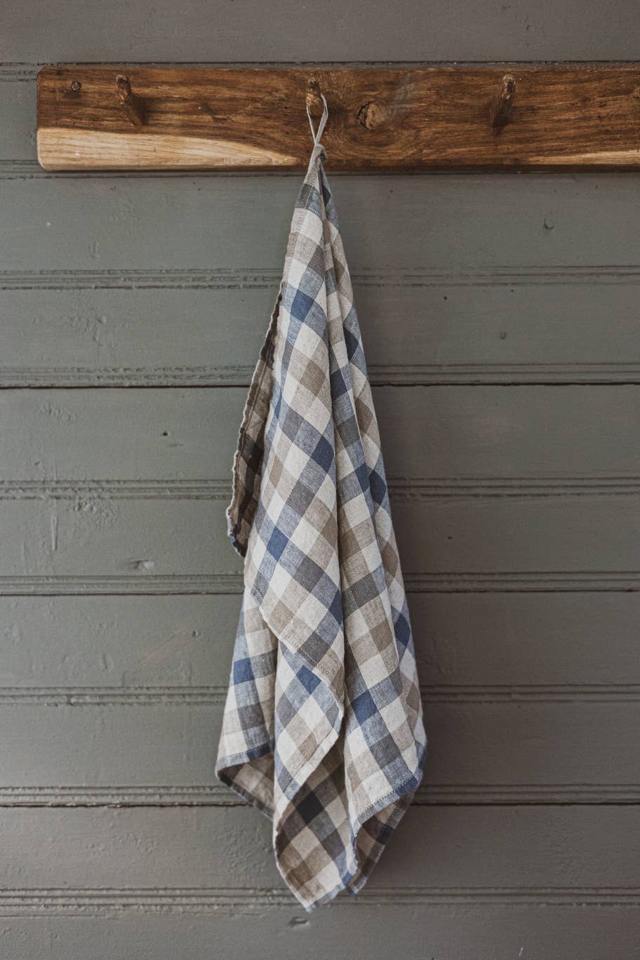 Linen Hand Towels, Blue Gray Gingham Checks for wholesale on Faire2