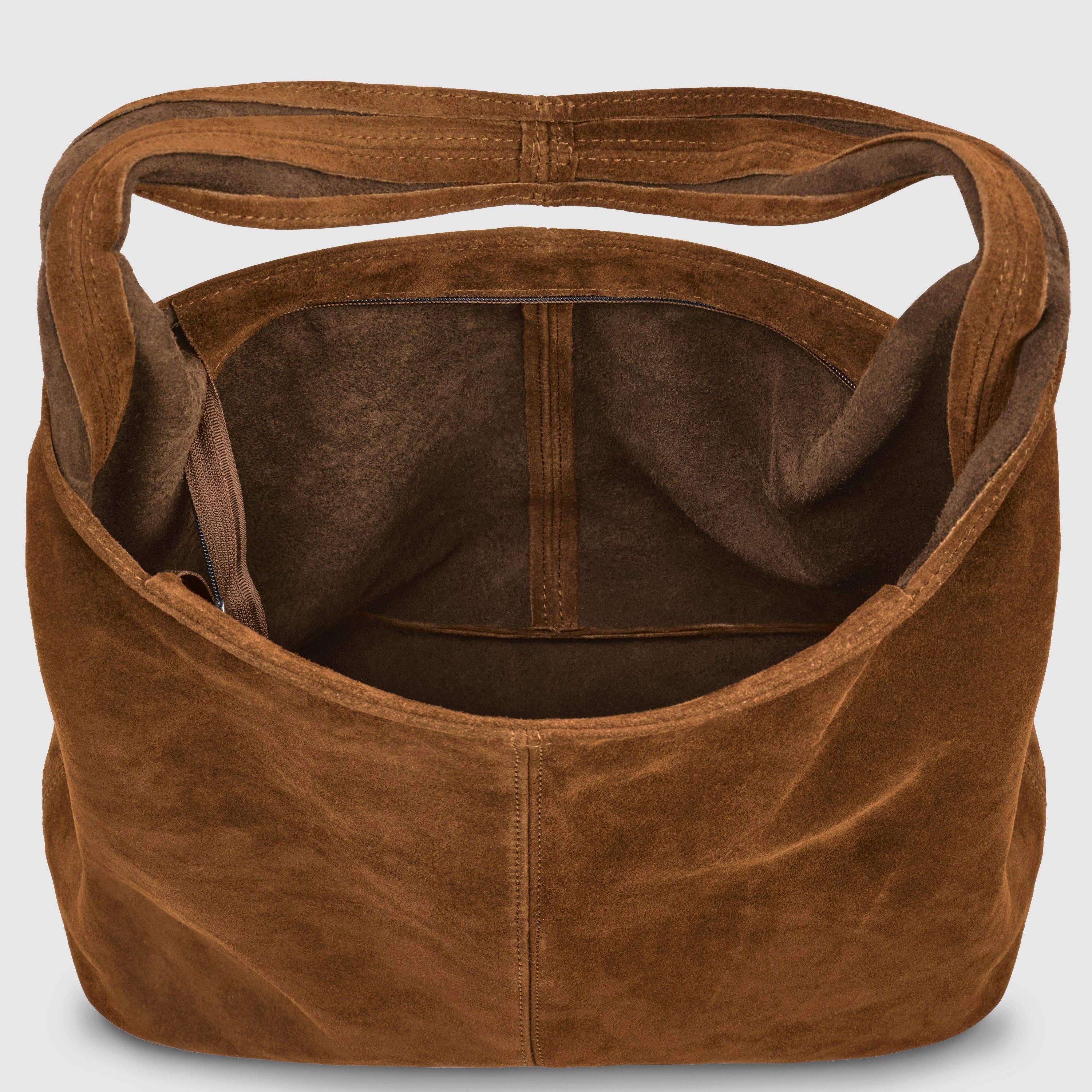 TAKEASY – wholesale Shoulder bag – women's – Suede Leather Hobo Bag10