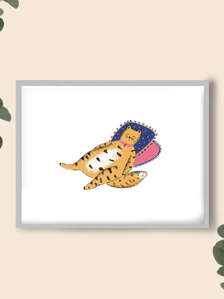 Aufdruck „Schlafende Katze“ für den Großhandel von Katie Walker Studio