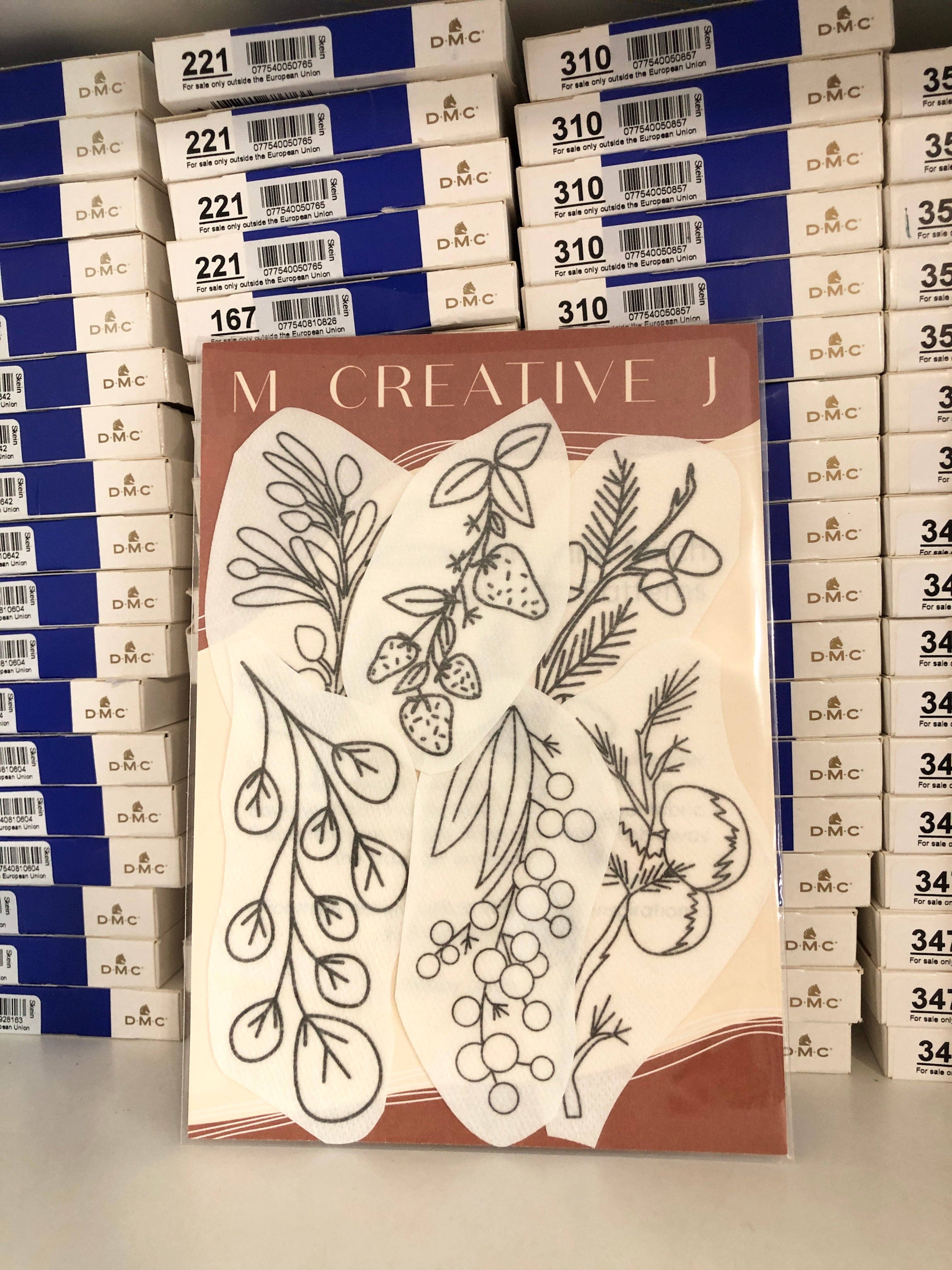 MCreativeJ – wholesale Embroidery/cross-stitch supplies – Botanical Branches Embroidery Patterns - Stick and Stitch Fruit and Plant Embroidery4