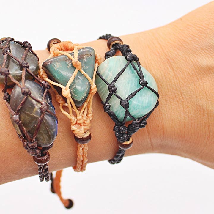 Atlas Goods By Your Needs Company - Wholesale Woven/Braided Bracelet - Macramé cage bracelets without stones4