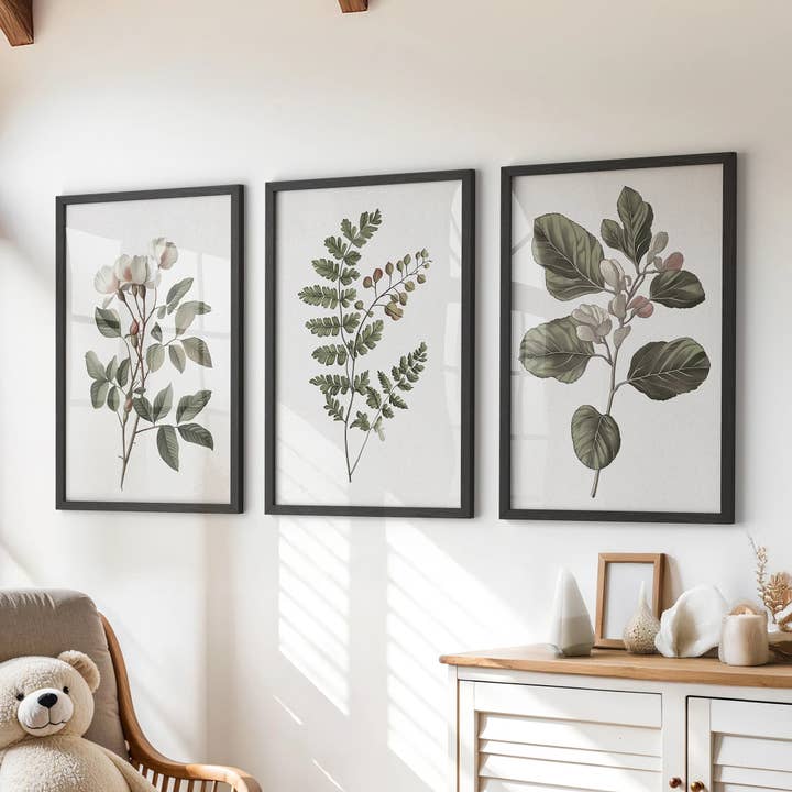 Minimalist Lithographic Plants Prins. Botanical Art for wholesale by PrintSets.com