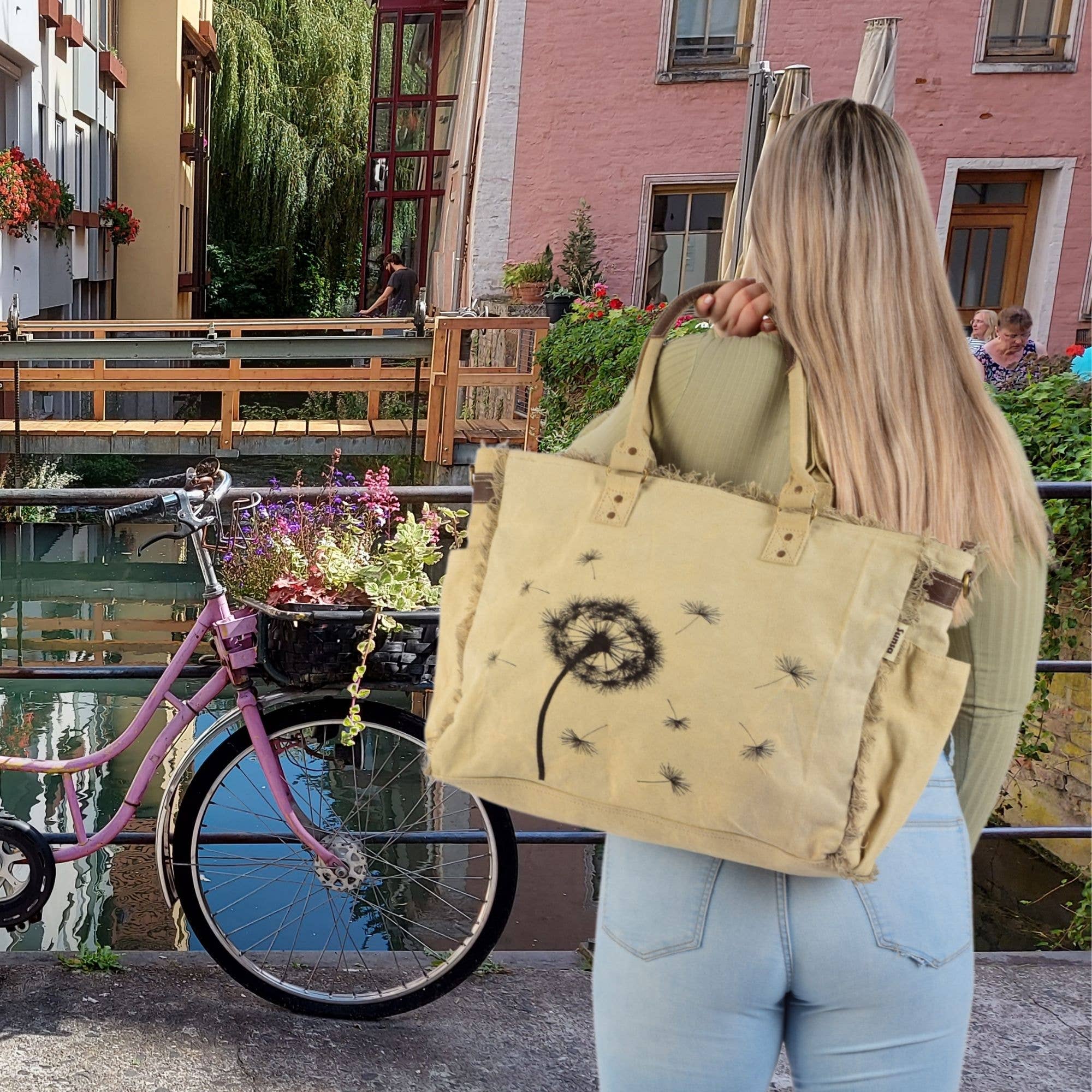 Sunsa – Großhandel Schultertasche – Damen – Sunsa Damen Handtasche. XXL Große Schultertasche aus Canvas9