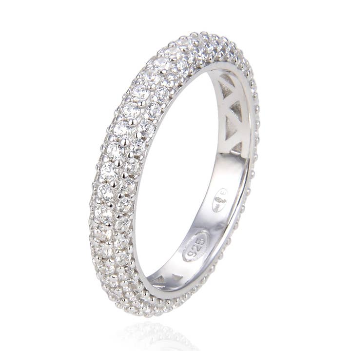 Pavé Wedding Band for wholesale by ELLA JEWELS PARIS