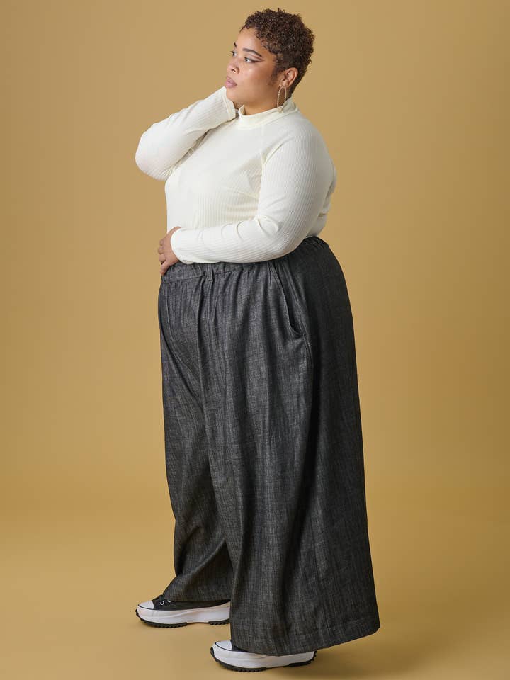 Tracee Pants in Denim - Black for wholesale by Alice Alexander