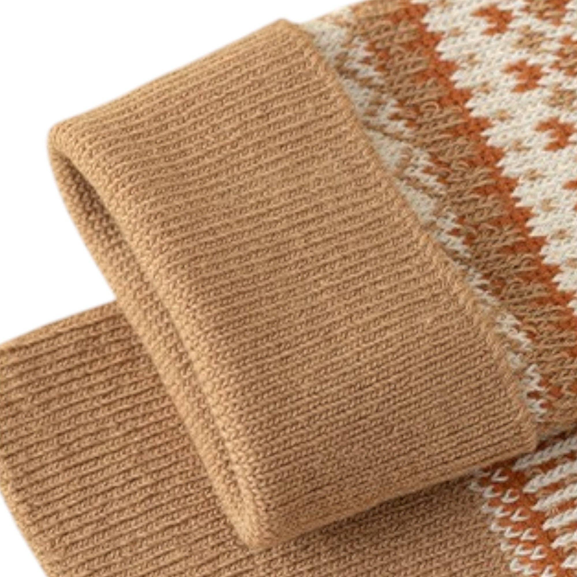 AK Brand - Vente Chaussettes – femme - Lot de 3 paires de chaussettes montantes chaudes avec motif à rayures vintage8