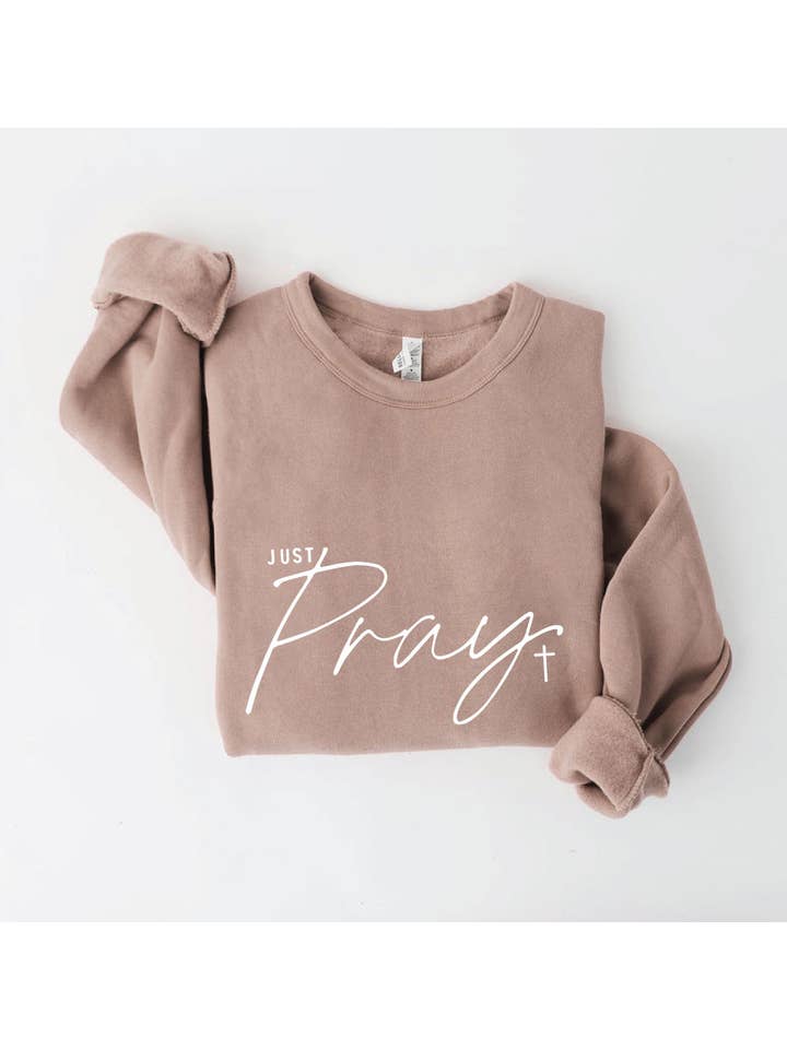 OAT COLLECTIVE - Wholesale Graphic Sweatshirt - Women's - JUST PRAY Graphic Sweatshirt4