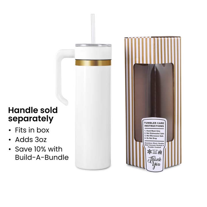 MakerFlo - Wholesale Insulated mug/tumbler - 20oz Skinny Gold1