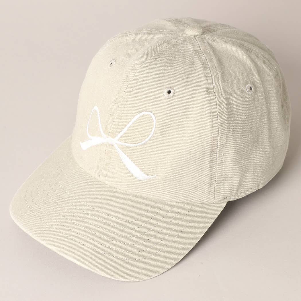Fashion City - Wholesale Baseball Cap - Women's - Bow Embroidered Cotton Baseball Cap8