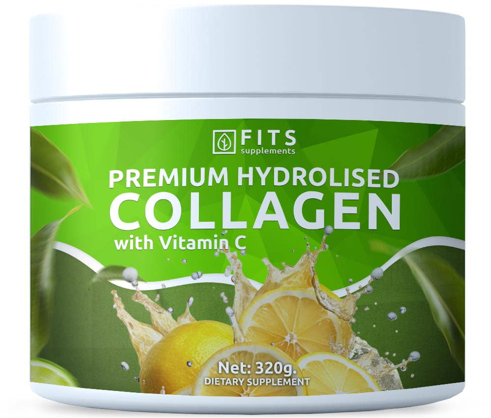 FITS - Wholesale Proteïne/superfoodpoeder - Premium gehydrolyseerd collageen met vitamine C, 320 g poeder0