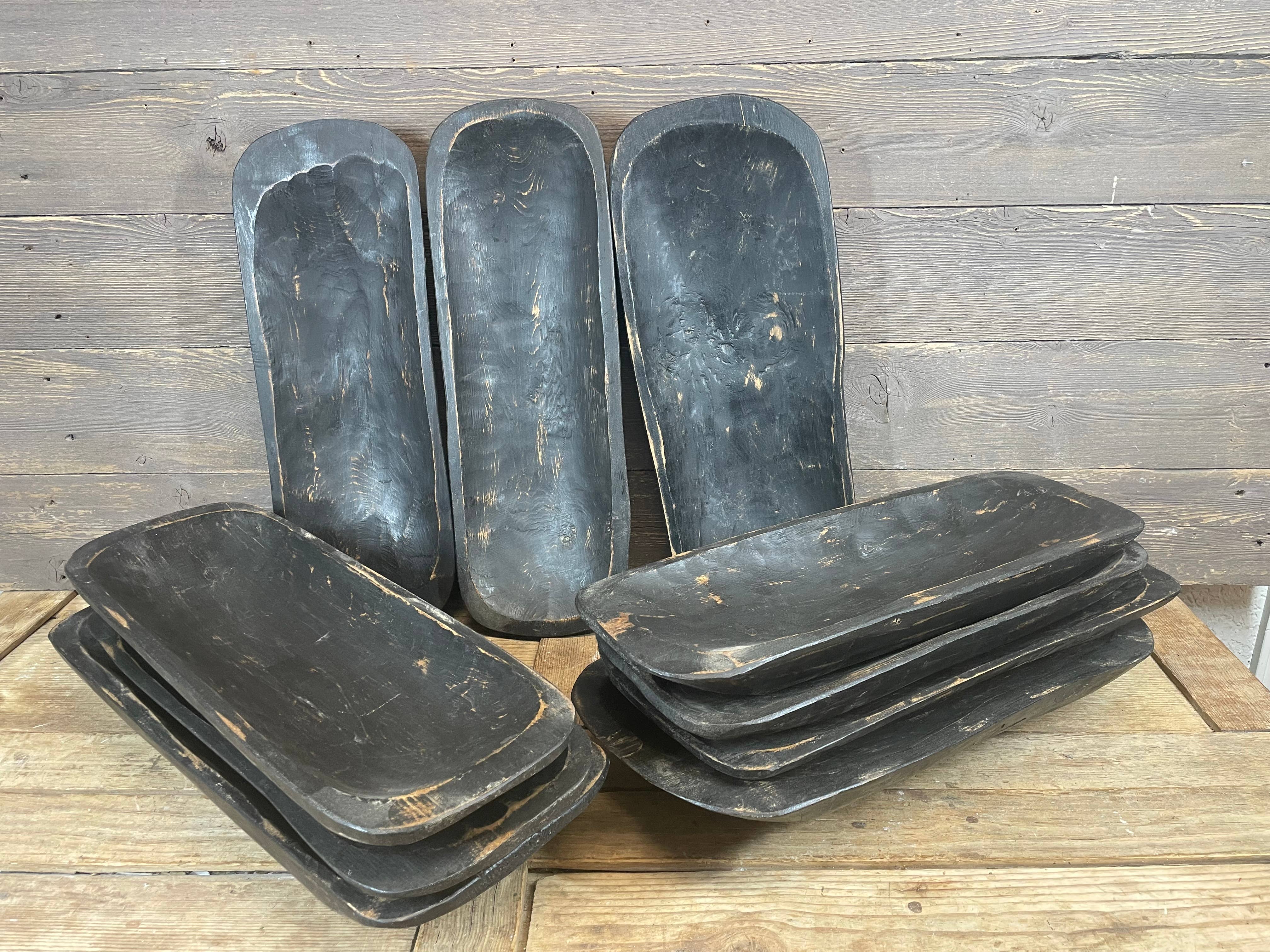 My Amigos Imports - Wholesale Decorative Plate/Dish/Bowl - CLEARANCE-Great Buy-ER-Santa Fe-Dough Bowl-Wood-Black-$13 0