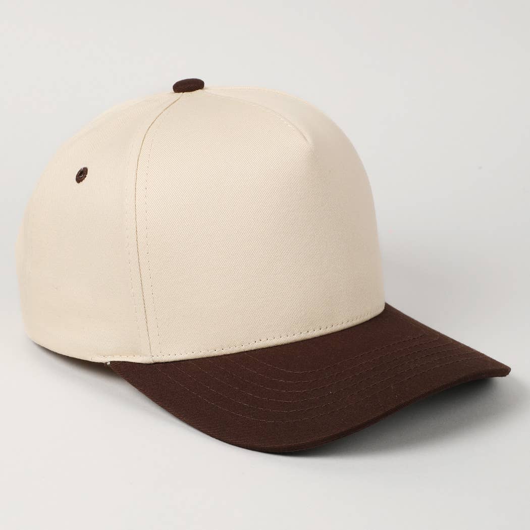 Fashion City - Wholesale Baseball Cap - Unisex - Plain Two-Tone Canvas Cotton Trucker Hat25