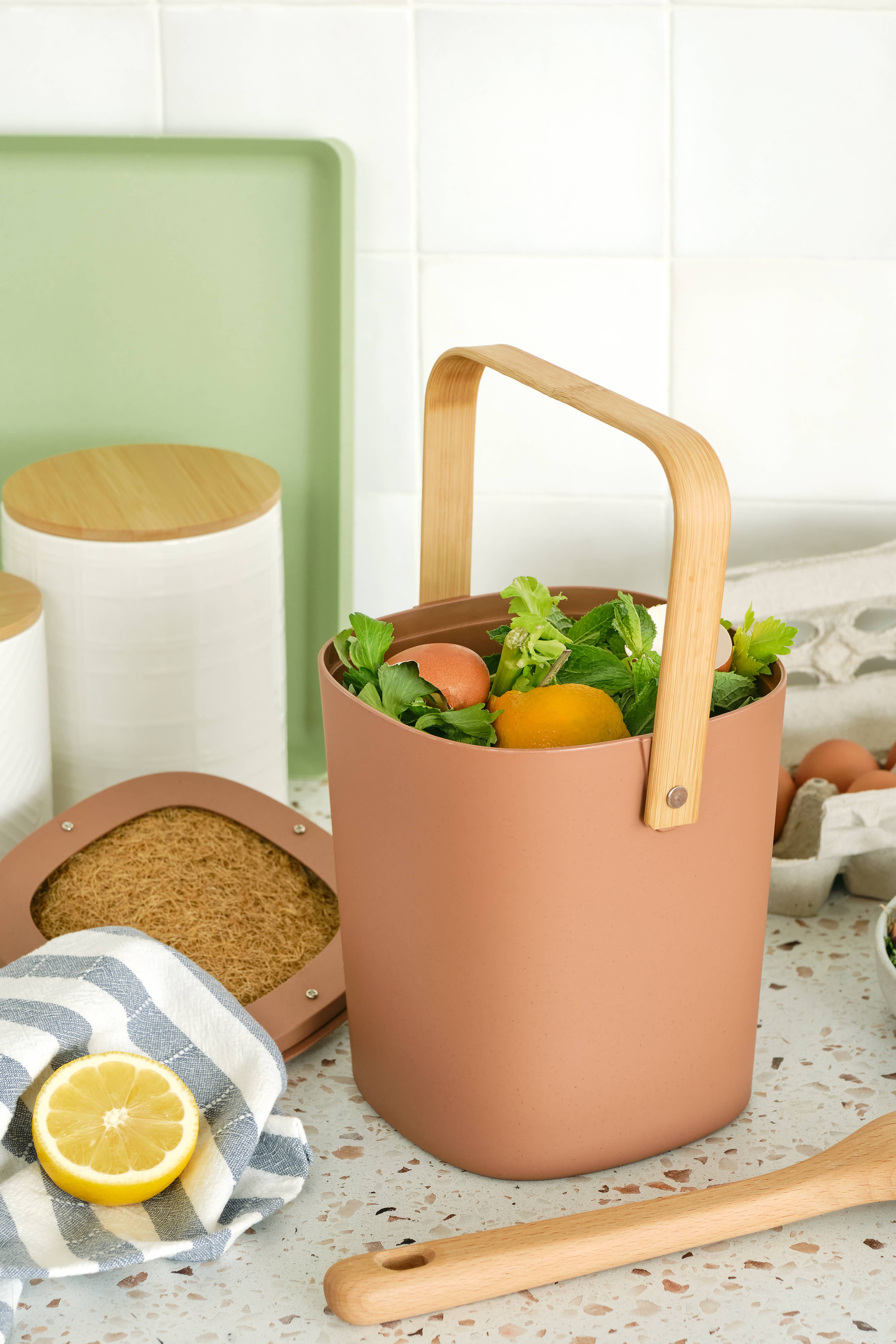 Bamboozle - Vente Ustensile/gadget de cuisine - Bac à compost Bamboozle - capacité 1 gal (3,8 L) - compatible lave-vaisselle7