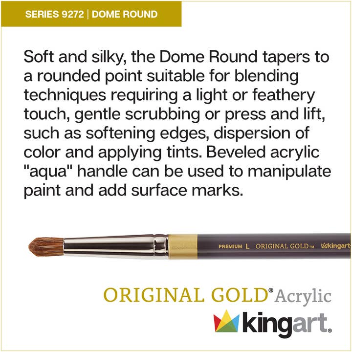 KINGART - Wholesale Paint/Wax Brush - Original Gold® 9272 Dome Round4